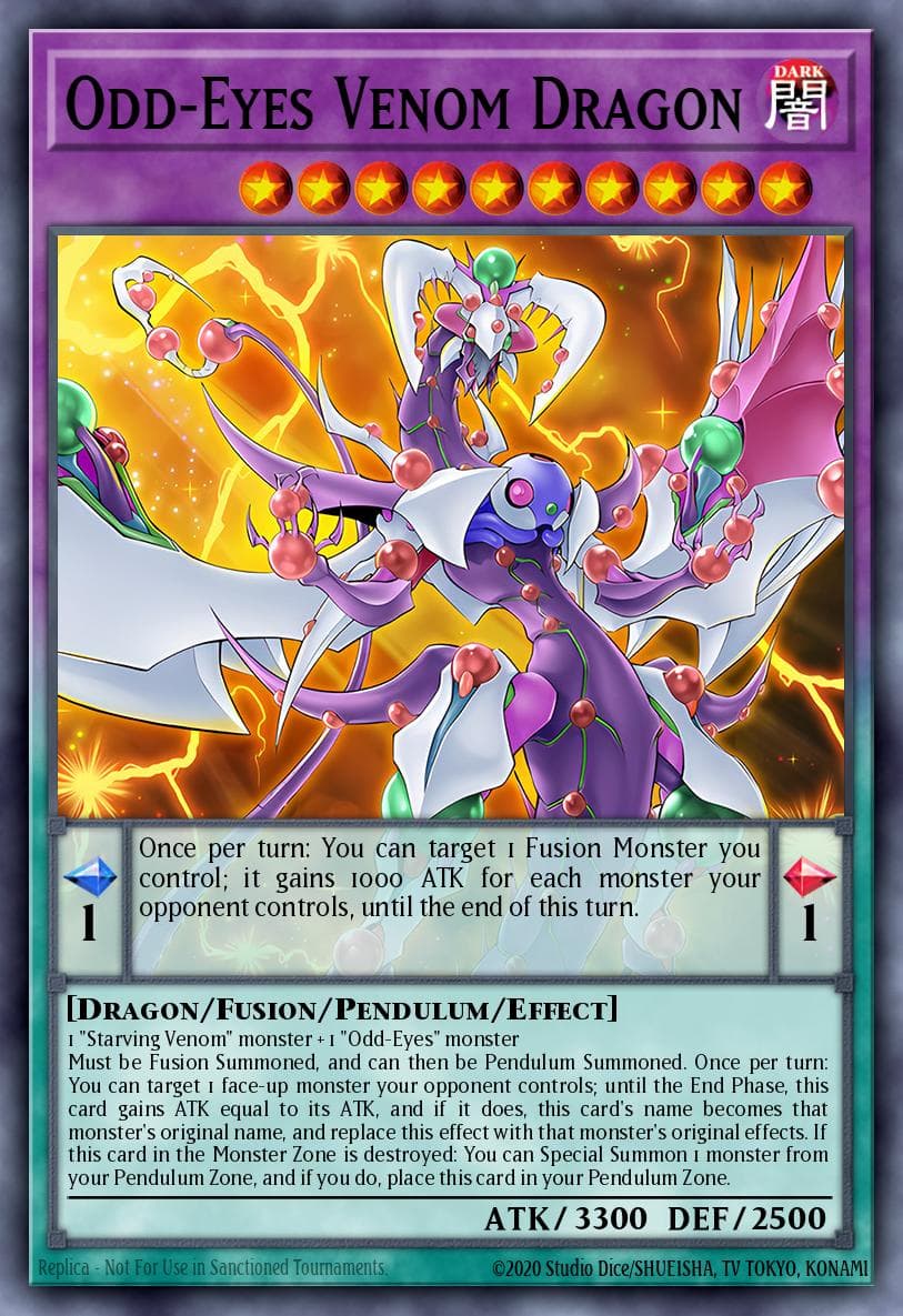 Odd-Eyes Venom Dragon — Battles of Legend: Light's Revenge Yu-Gi-Oh! card by KAZUKI TAKAHASHI
