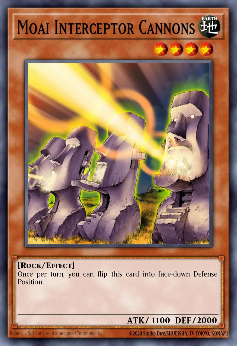 Moai Interceptor Cannons — Structure Deck: Invincible Fortress Yu-Gi-Oh! card by KAZUKI TAKAHASHI