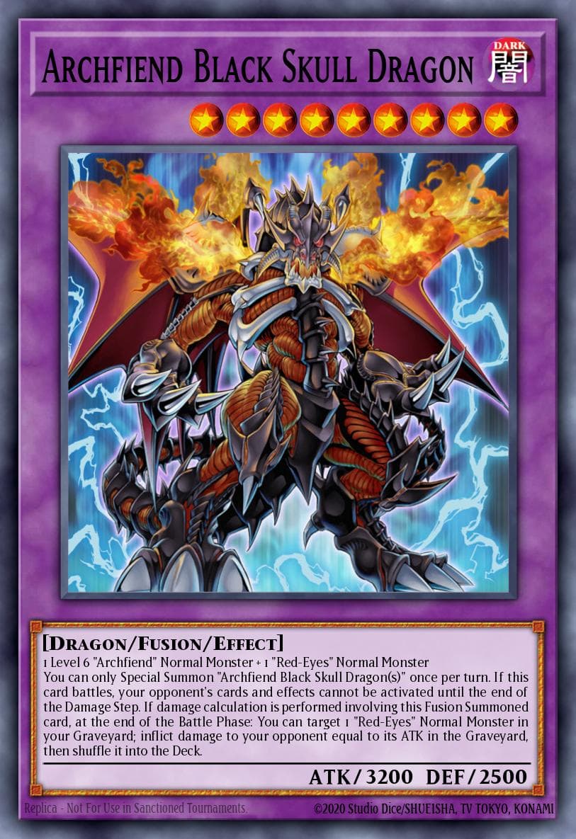 Archfiend Black Skull Dragon — Clash of Rebellions Yu-Gi-Oh! card by KAZUKI TAKAHASHI