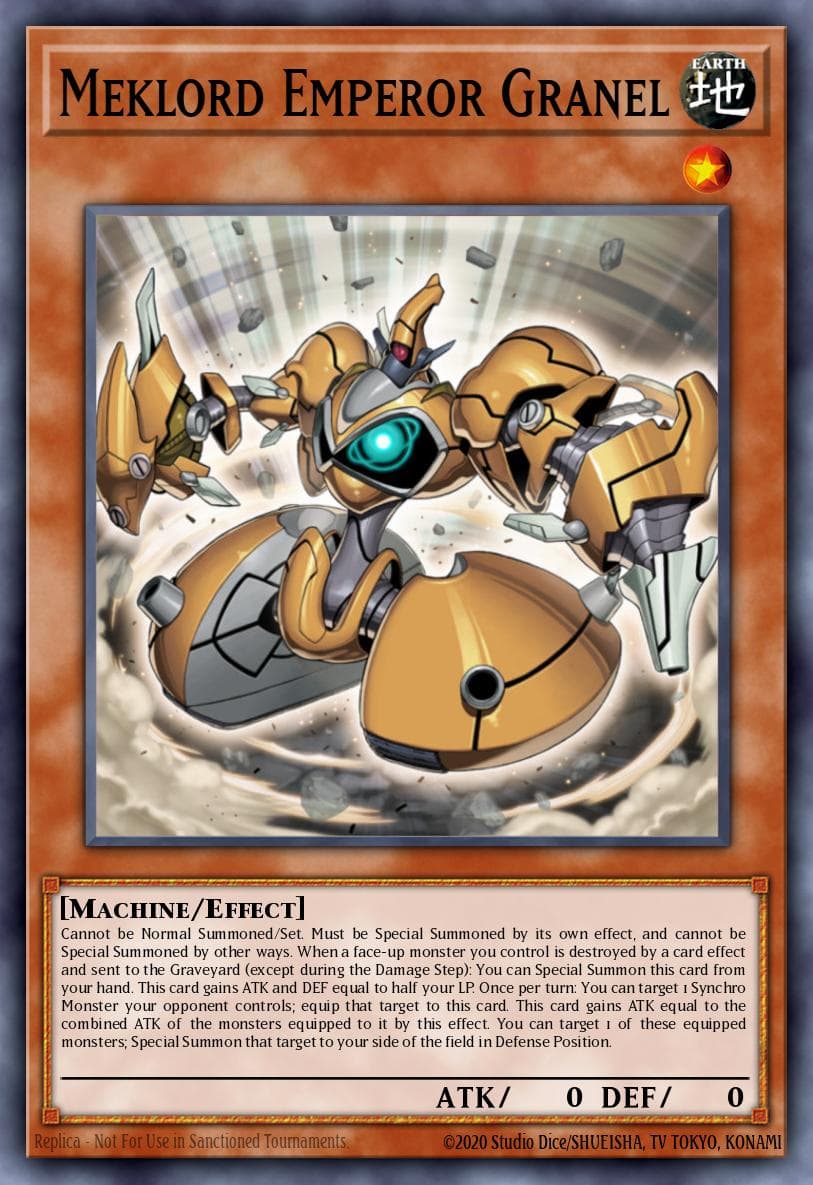 Meklord Emperor Granel — Legendary Duelists: Rage of Ra Yu-Gi-Oh! card by Studio Dice/SHUEISHA, TV TOKYO, KONAMI