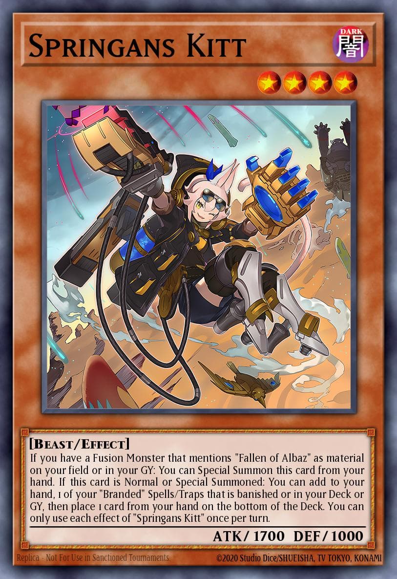 Springans Kitt — THE CHRONICLES DECK: The Fallen & The Virtuous (All-Foil Edition) Yu-Gi-Oh! card by Studio Dice/SHUEISHA, TV TOKYO, KONAMI