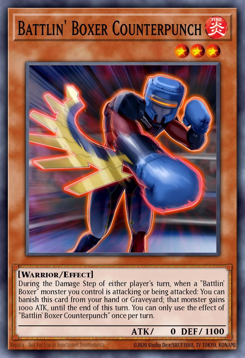 Battlin' Boxer Counterpunch — Lord of the Tachyon Galaxy Yu-Gi-Oh! card by KAZUKI TAKAHASHI
