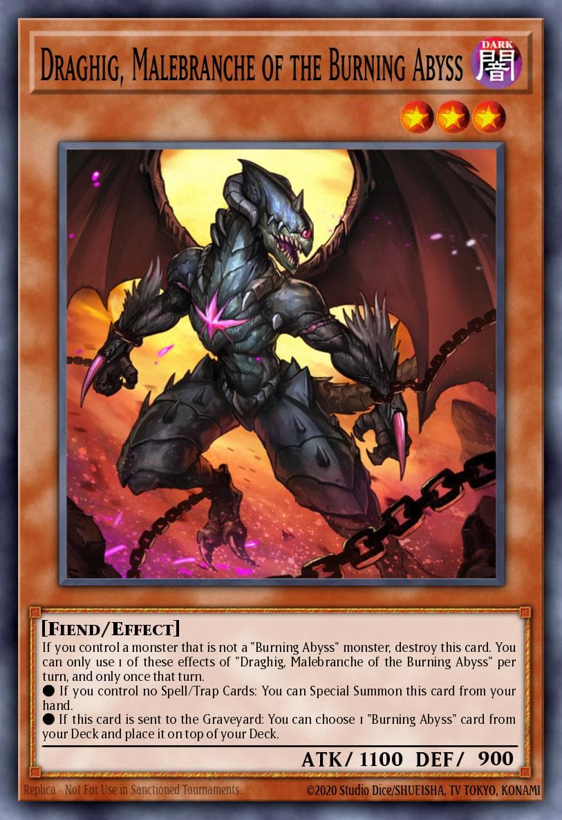 Draghig, Malebranche of the Burning Abyss — Crossed Souls Yu-Gi-Oh! card by KAZUKI TAKAHASHI