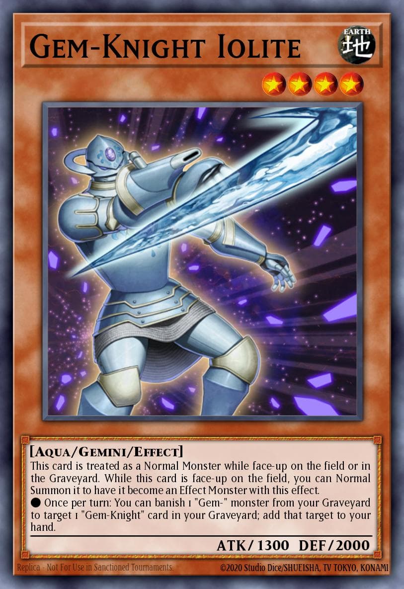 Gem-Knight Iolite — Duel Terminal 6 Yu-Gi-Oh! card by KAZUKI TAKAHASHI