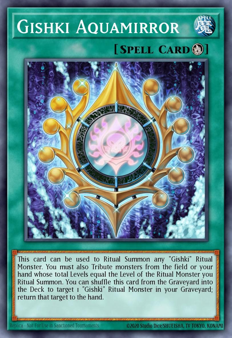 Gishki Aquamirror — Hidden Arsenal 5: Steelswarm Invasion Yu-Gi-Oh! card by KAZUKI TAKAHASHI