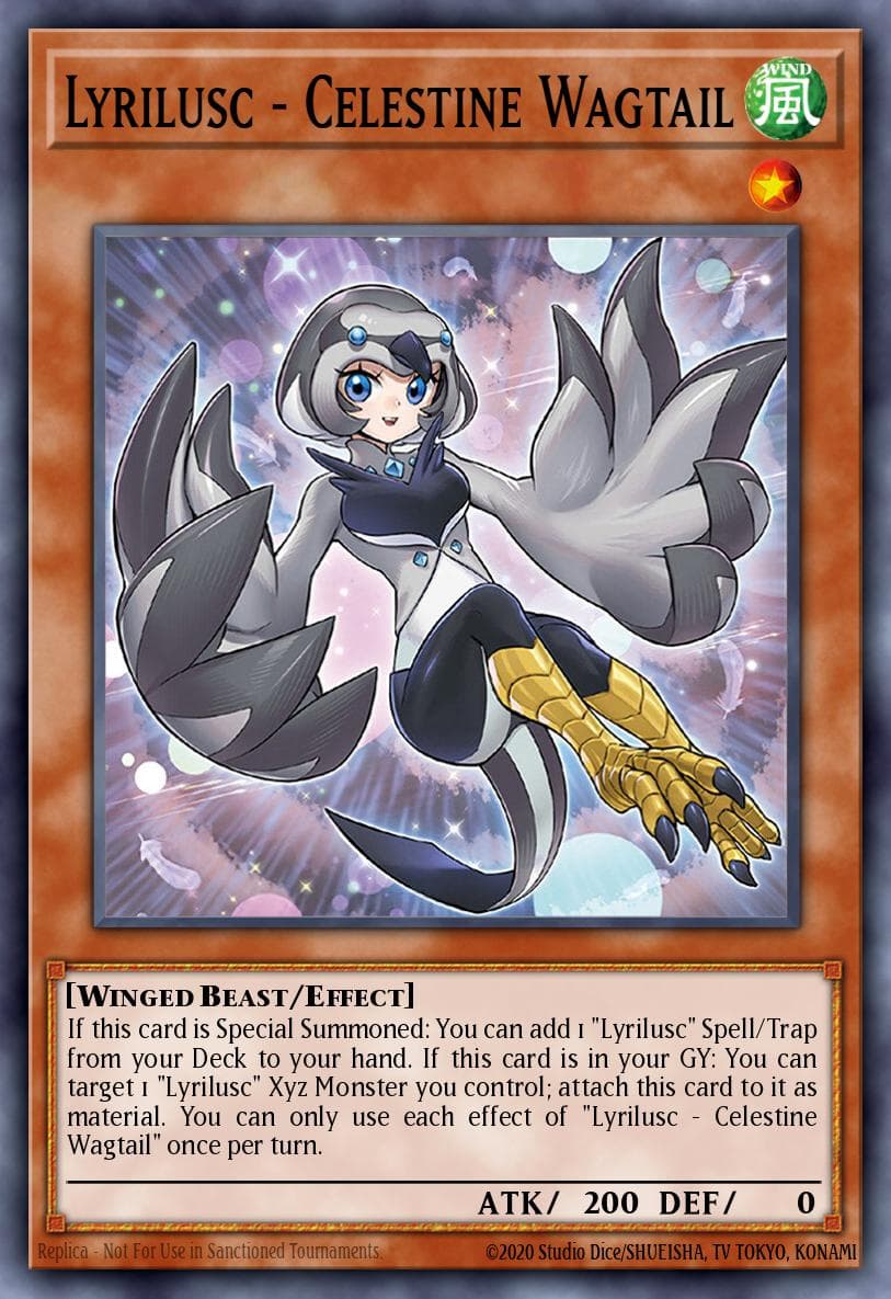 Lyrilusc - Celestine Wagtail — Legendary Duelists: Synchro Storm Yu-Gi-Oh! card by Studio Dice