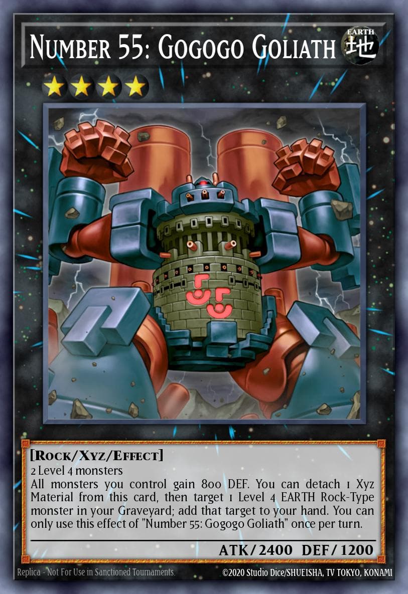 Number 55: Gogogo Goliath — World Superstars Yu-Gi-Oh! card by KAZUKI TAKAHASHI