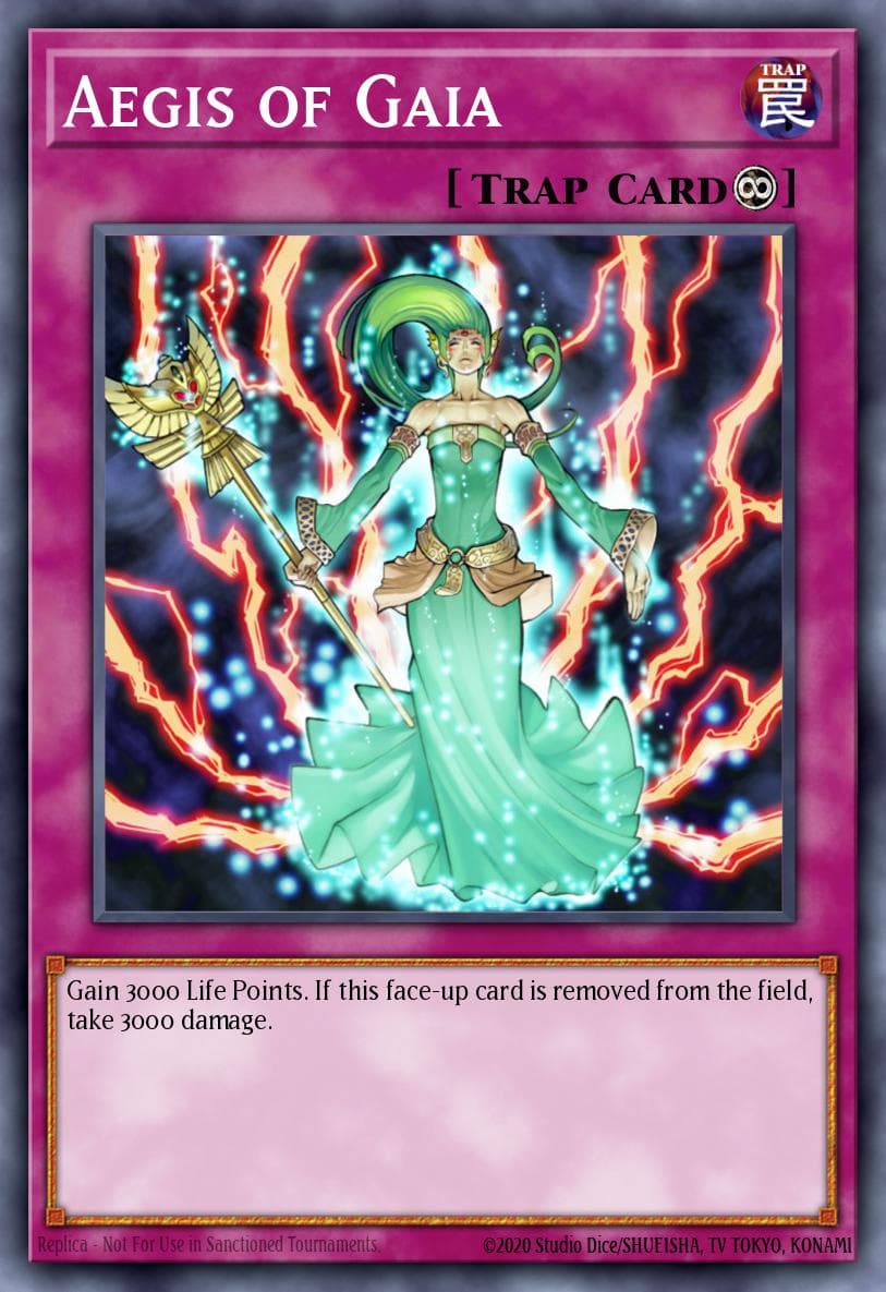 Aegis of Gaia — Strike of Neos Yu-Gi-Oh! card by KAZUKI TAKAHASHI