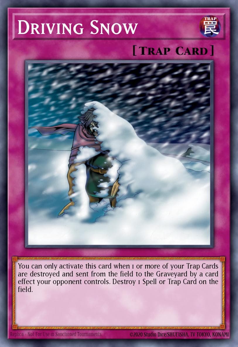 Driving Snow — Pharaoh's Servant (Worldwide English) Yu-Gi-Oh! card by KAZUKI TAKAHASHI