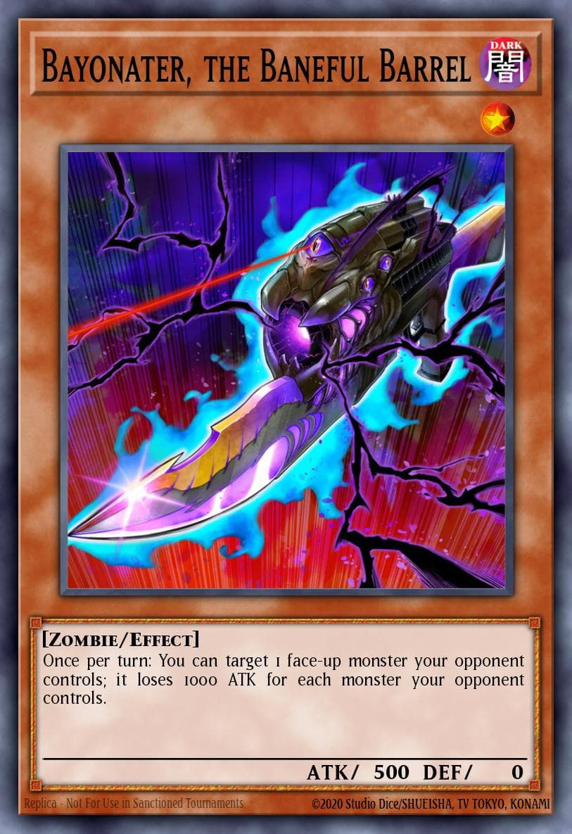 Bayonater, the Baneful Barrel — Chaos Impact Yu-Gi-Oh! card by KAZUKI TAKAHASHI