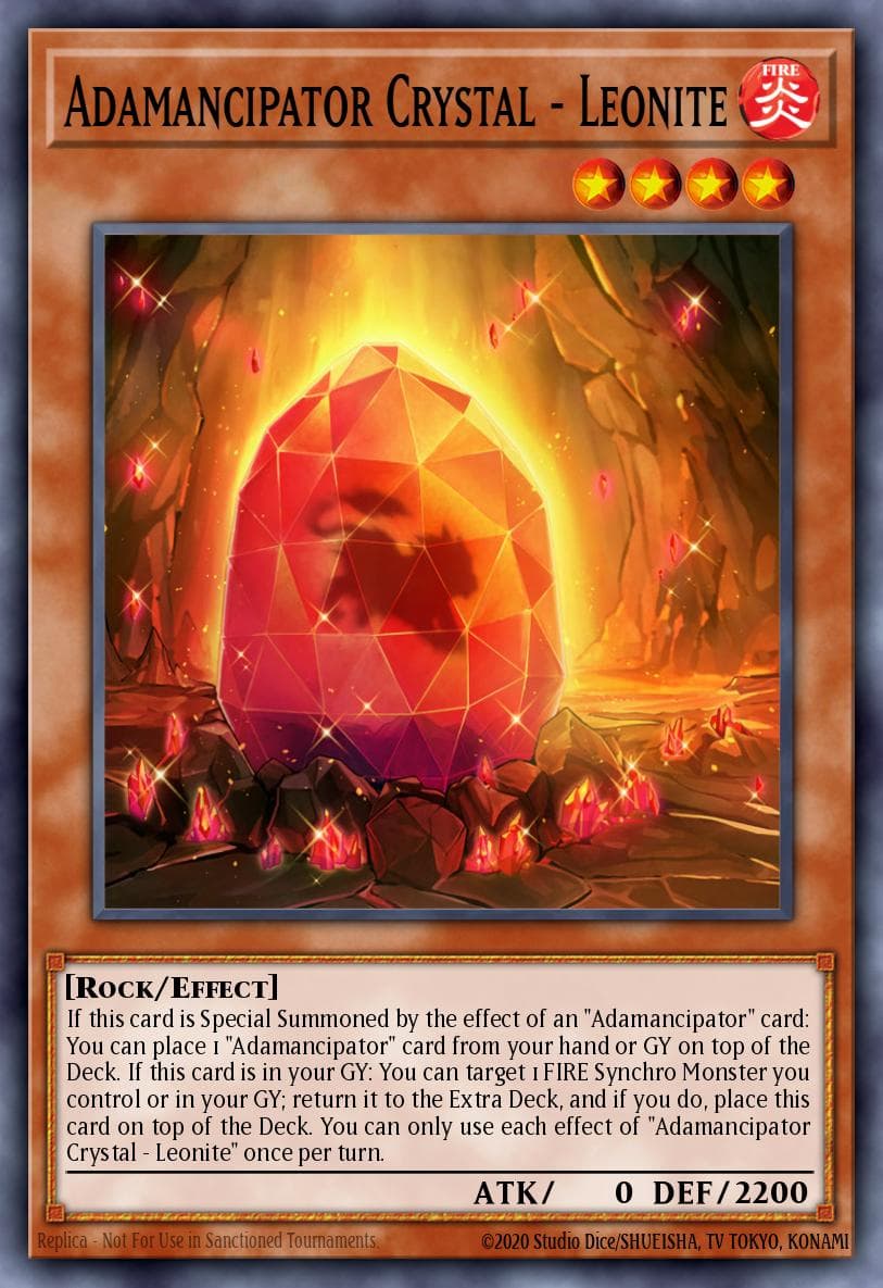 Adamancipator Crystal - Leonite — 2021 Tin of Ancient Battles Yu-Gi-Oh! card by Studio Dice/SHUEISHA, TV TOKYO, KONAMI