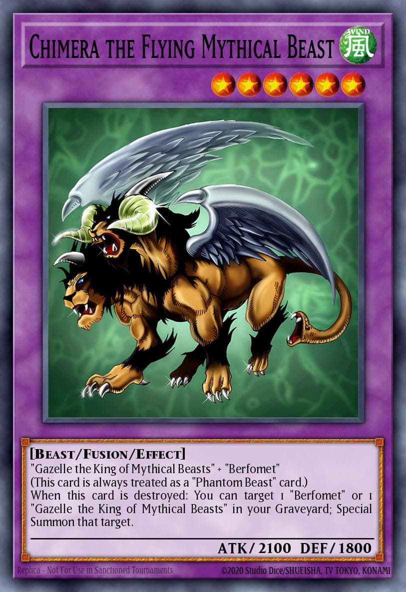 Chimera the Flying Mythical Beast — Maze of Millennia Yu-Gi-Oh! card by Studio Dice