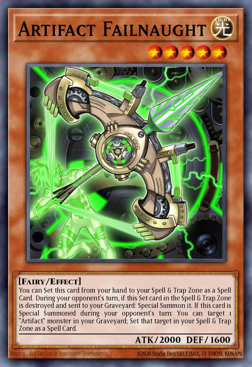 Artifact Failnaught — 2015 Mega-Tins Mega Pack Yu-Gi-Oh! card by KAZUKI TAKAHASHI