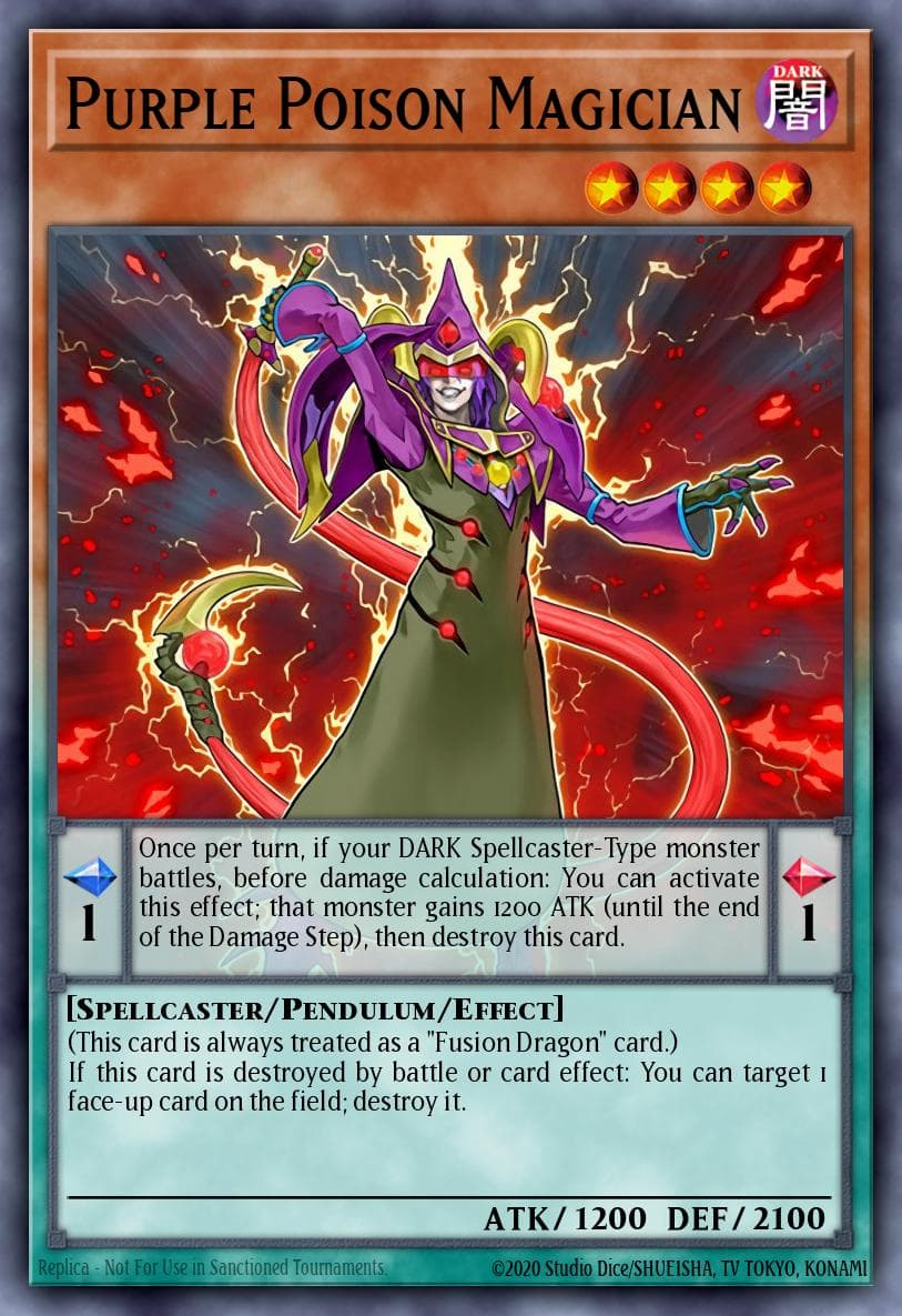 Purple Poison Magician — Pendulum Evolution Yu-Gi-Oh! card by KAZUKI TAKAHASHI