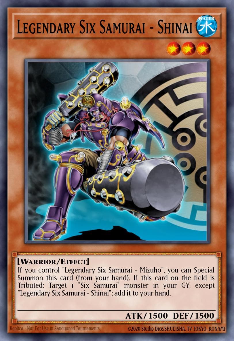 Legendary Six Samurai - Shinai — Spirit Warriors Yu-Gi-Oh! card by KAZUKI TAKAHASHI