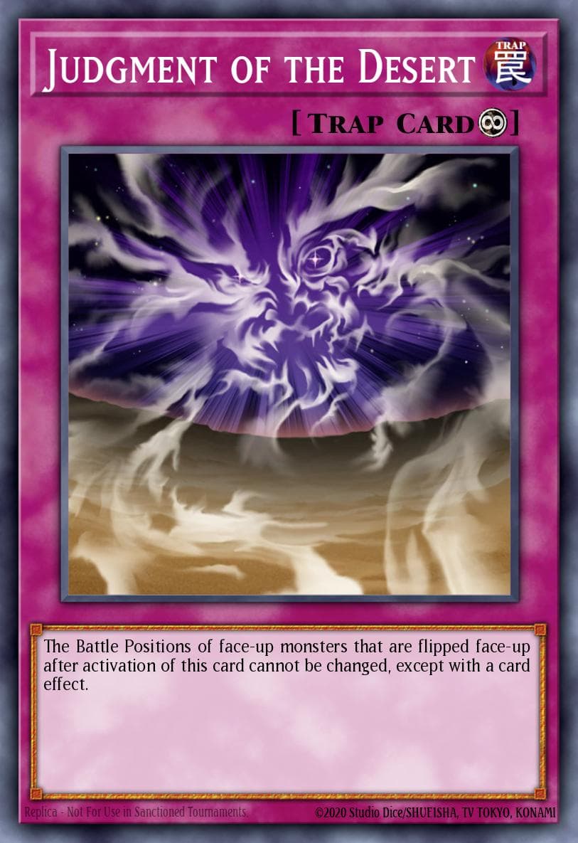 Judgment of the Desert — Ancient Sanctuary Yu-Gi-Oh! card by KAZUKI TAKAHASHI