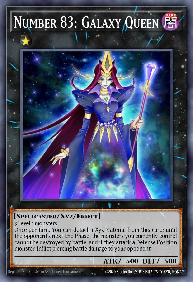 Number 83: Galaxy Queen — Yu-Gi-Oh! card