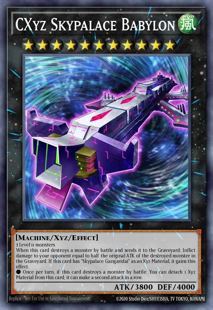 CXyz Skypalace Babylon — Number Hunters Yu-Gi-Oh! card by KAZUKI TAKAHASHI