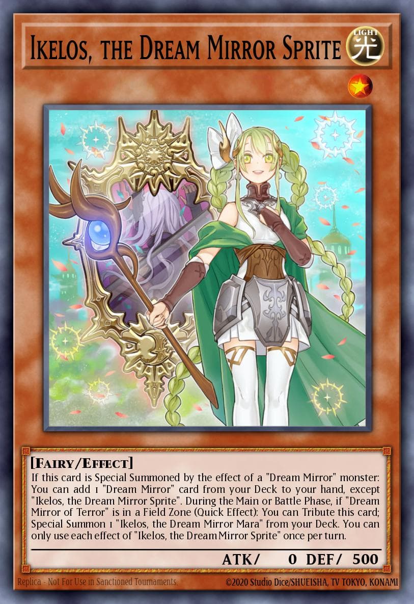 Ikelos, the Dream Mirror Sprite — Rising Rampage Yu-Gi-Oh! card by KAZUKI TAKAHASHI