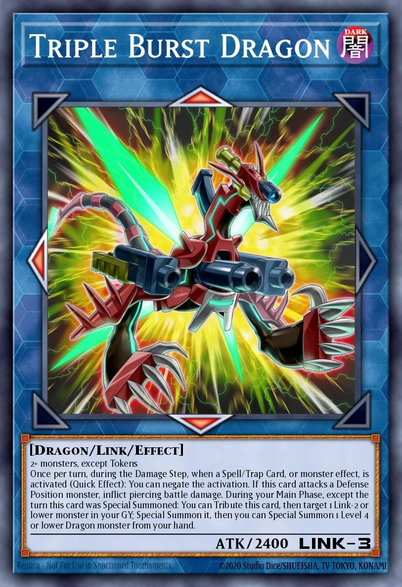 Triple Burst Dragon — Extreme Force Yu-Gi-Oh! card by KAZUKI TAKAHASHI