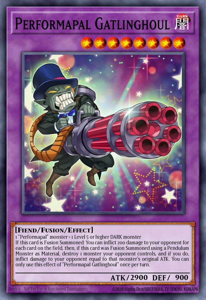 Performapal Gatlinghoul — Maximum Crisis Yu-Gi-Oh! card by KAZUKI TAKAHASHI