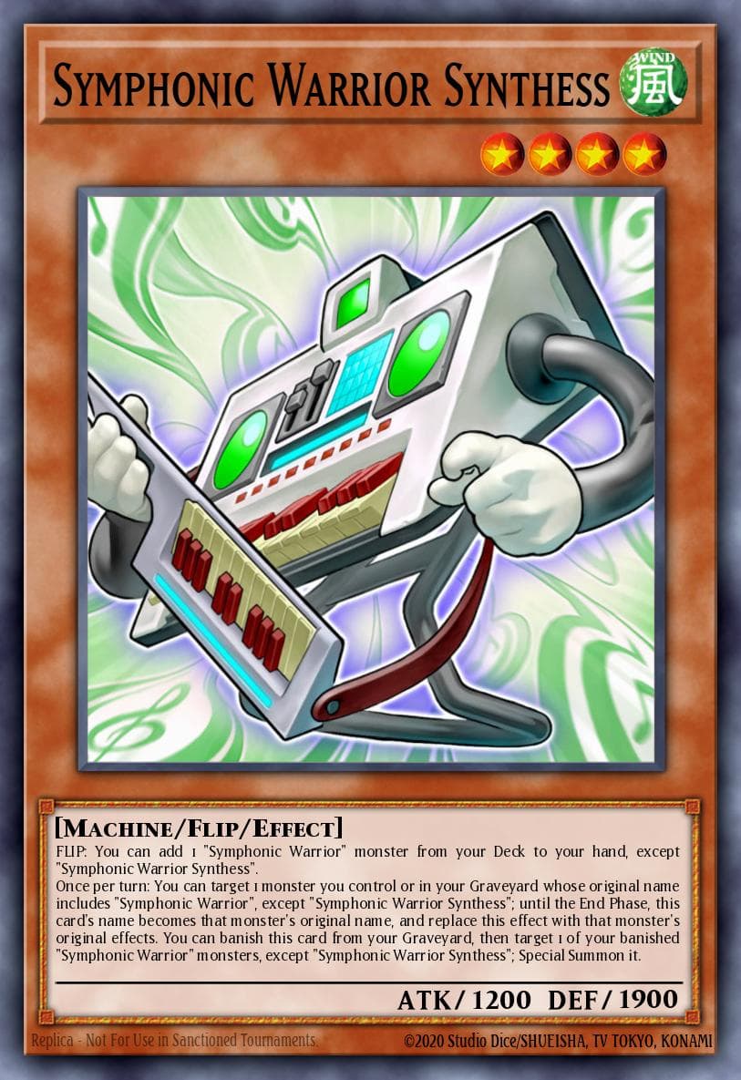 Symphonic Warrior Synthess — Raging Tempest Yu-Gi-Oh! card by KAZUKI TAKAHASHI