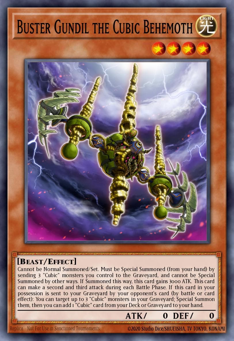 Buster Gundil the Cubic Behemoth — The Dark Side of Dimensions Movie Pack: Secret Edition Yu-Gi-Oh! card by KAZUKI TAKAHASHI