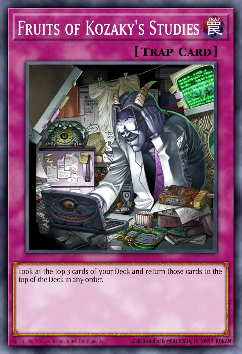 Fruits of Kozaky's Studies — Rise of Destiny Yu-Gi-Oh! card by KAZUKI TAKAHASHI