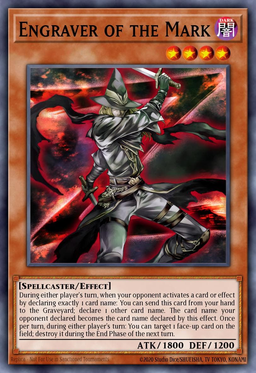 Engraver of the Mark — Dimension of Chaos Yu-Gi-Oh! card by KAZUKI TAKAHASHI