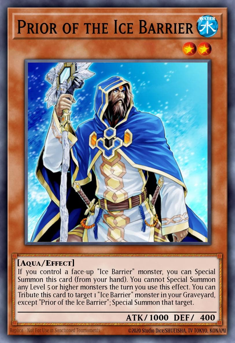 Prior of the Ice Barrier — Structure Deck: Freezing Chains Yu-Gi-Oh! card by Studio Dice/SHUEISHA, TV TOKYO, KONAMI
