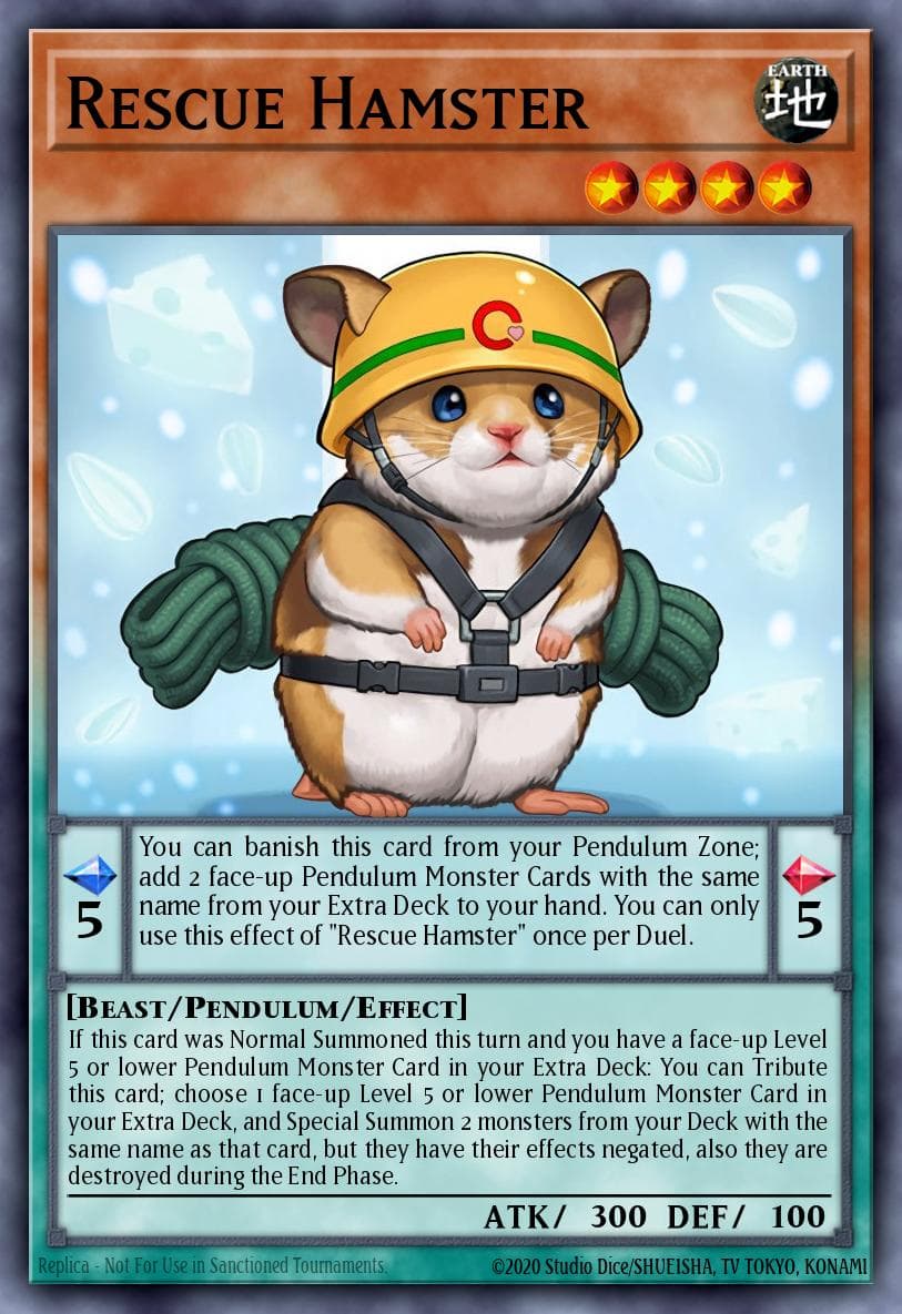 Rescue Hamster — Pendulum Evolution Yu-Gi-Oh! card by KAZUKI TAKAHASHI