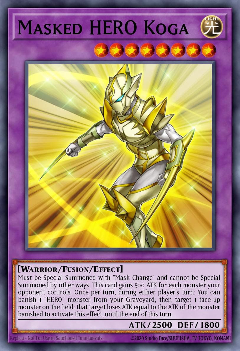 Masked HERO Koga — Astral Pack 8 Yu-Gi-Oh! card by KAZUKI TAKAHASHI