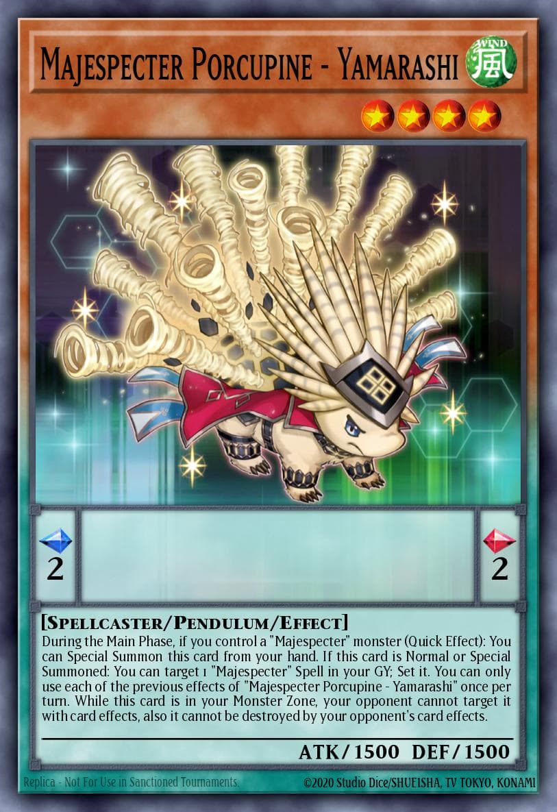 Majespecter Porcupine - Yamarashi — Phantom Nightmare Yu-Gi-Oh! card by Konami