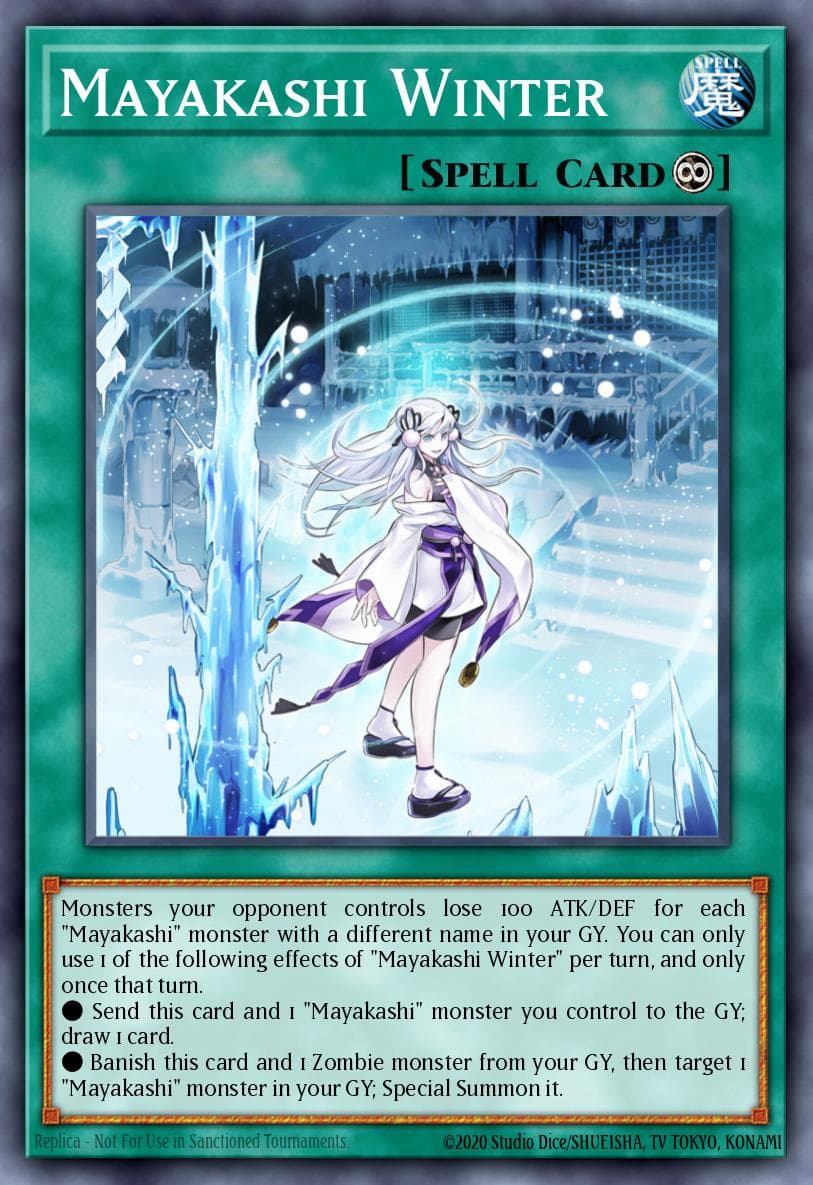 Mayakashi Winter — Dark Neostorm Yu-Gi-Oh! card by KAZUKI TAKAHASHI