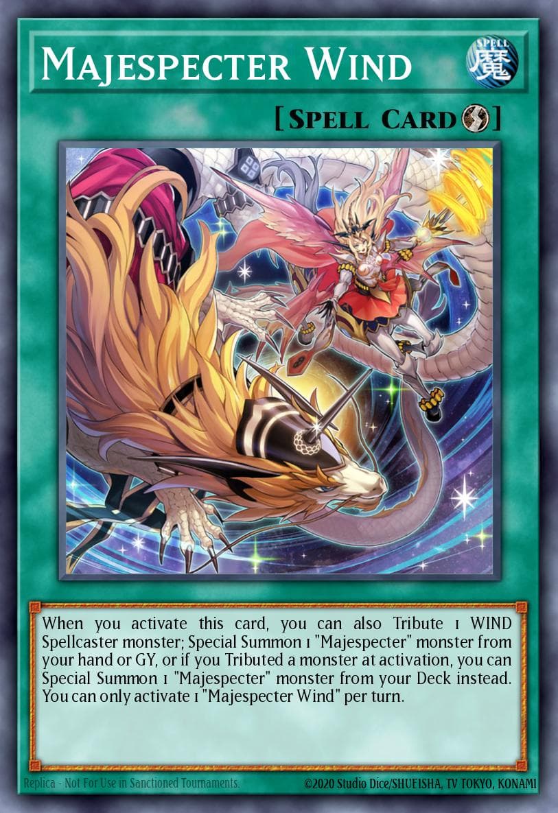 Majespecter Wind — Phantom Nightmare Yu-Gi-Oh! card by Studio Dice/SHUEISHA, TV TOKYO, KONAMI