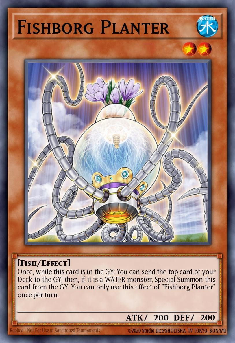 Fishborg Planter — Speed Duel: Attack from the Deep Yu-Gi-Oh! card by KAZUKI TAKAHASHI