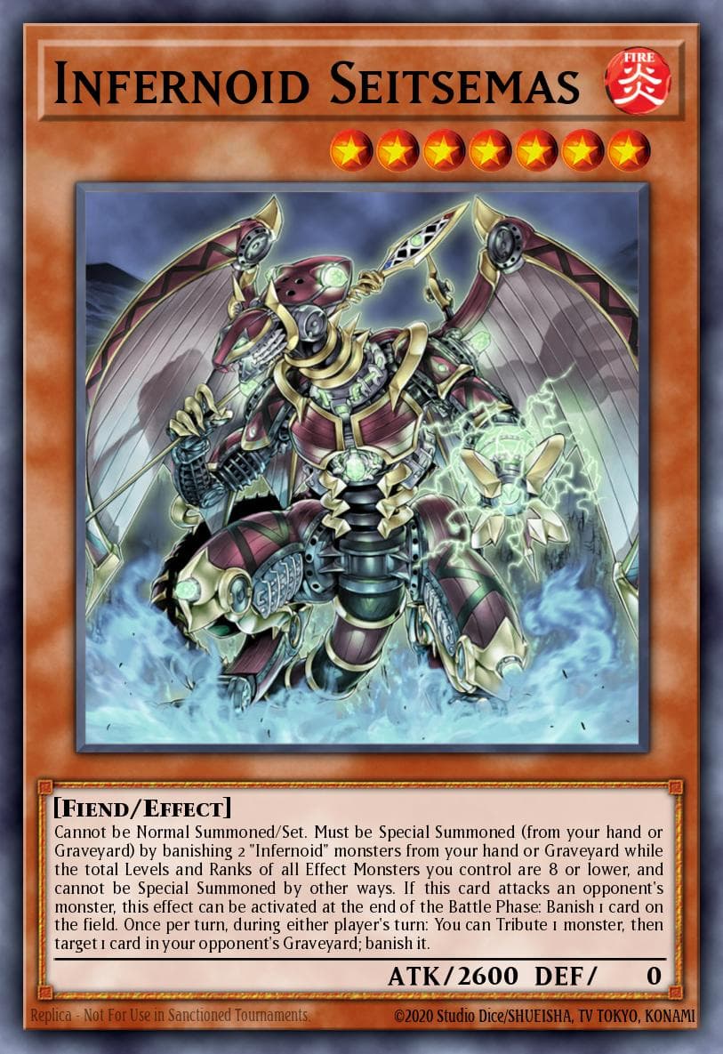 Infernoid Seitsemas — Secrets of Eternity Yu-Gi-Oh! card by KAZUKI TAKAHASHI