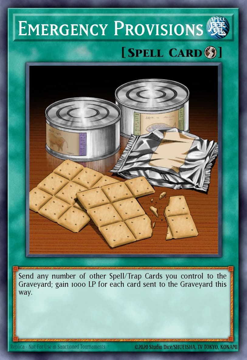 Emergency Provisions — Yu-Gi-Oh! card