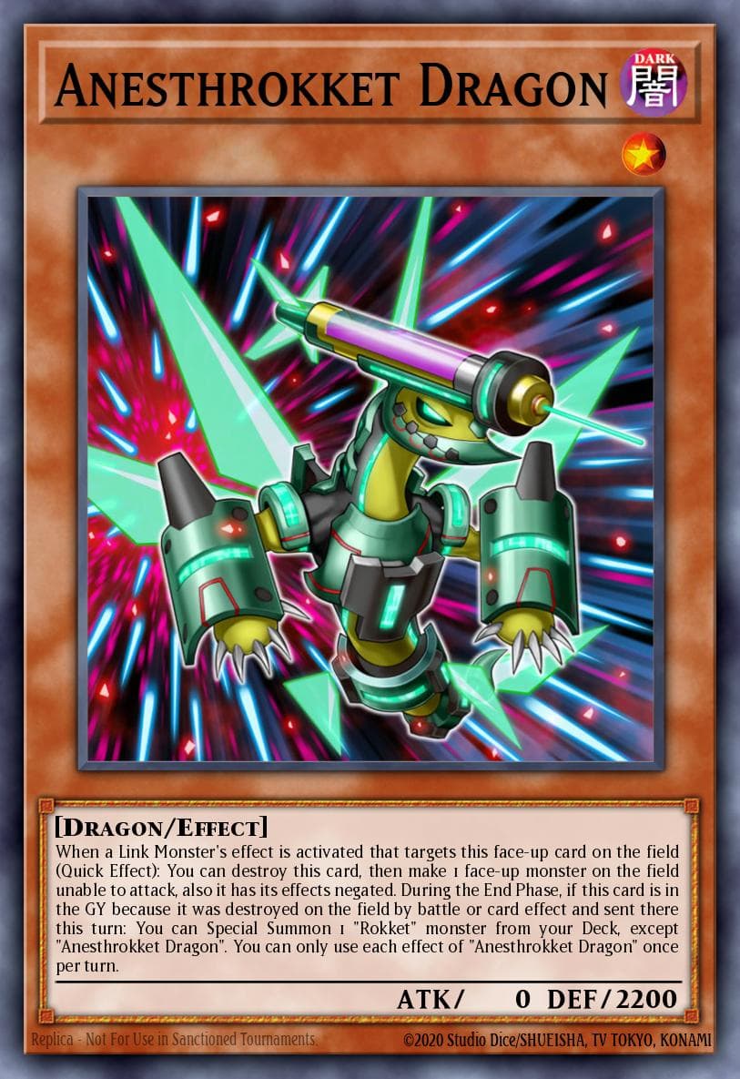 Anesthrokket Dragon — 2018 Mega-Tins Mega Pack Yu-Gi-Oh! card by KAZUKI TAKAHASHI