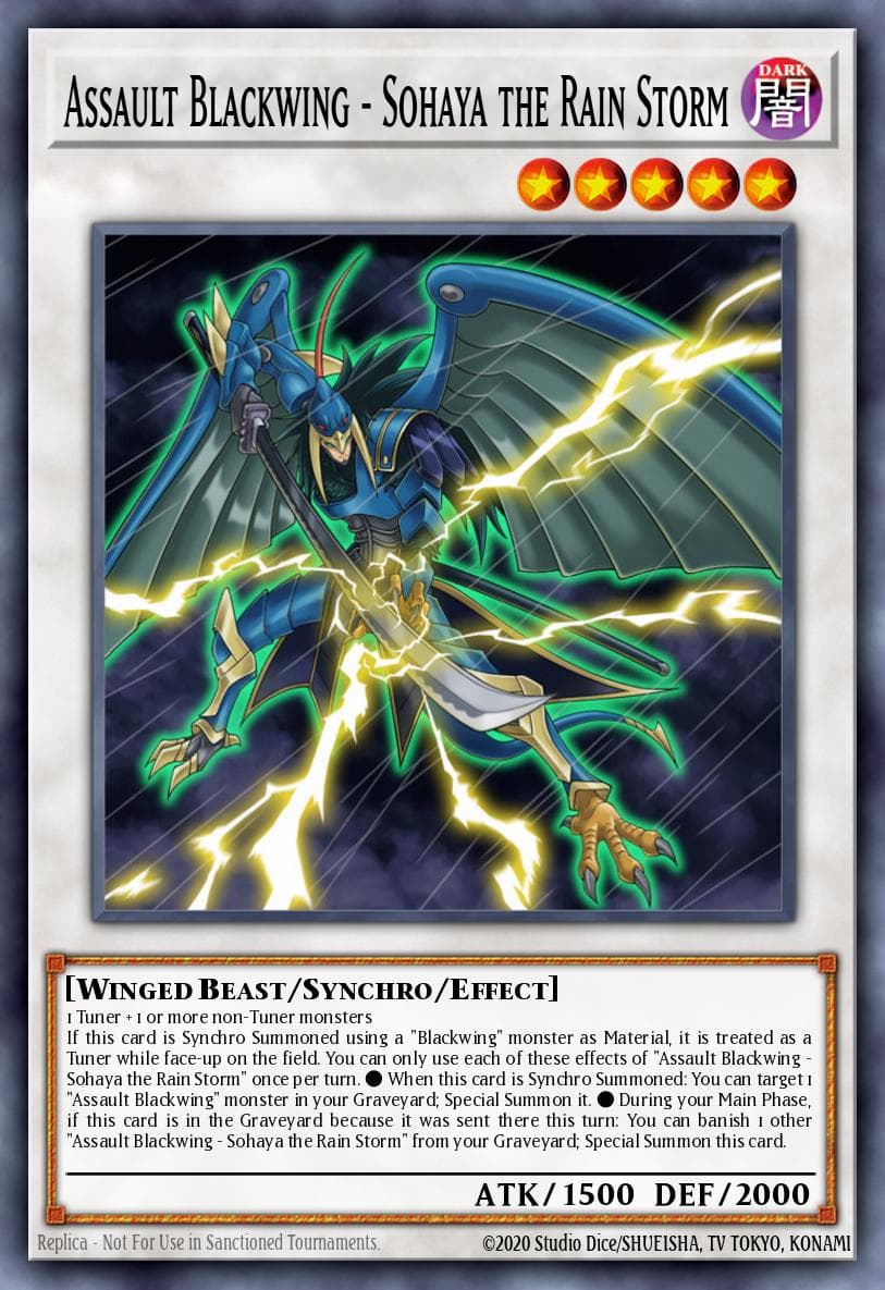 Assault Blackwing - Sohaya the Rain Storm — 2017 Mega-Tins Mega Pack Yu-Gi-Oh! card by KAZUKI TAKAHASHI