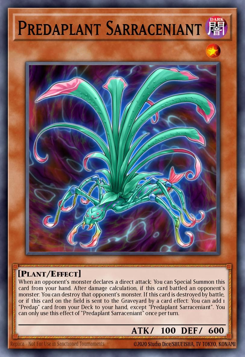 Predaplant Sarraceniant — Fusion Enforcers Yu-Gi-Oh! card by KAZUKI TAKAHASHI