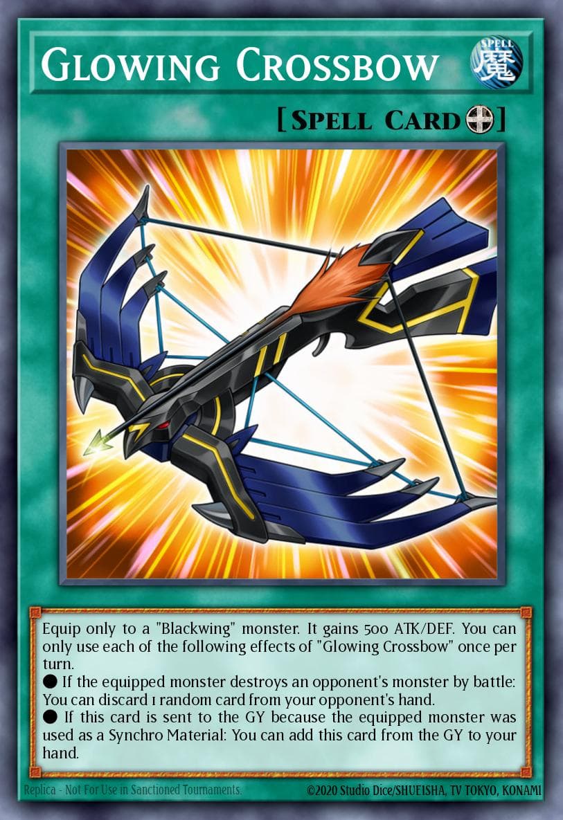 Glowing Crossbow — Legendary Duelists: White Dragon Abyss Yu-Gi-Oh! card by KAZUKI TAKAHASHI