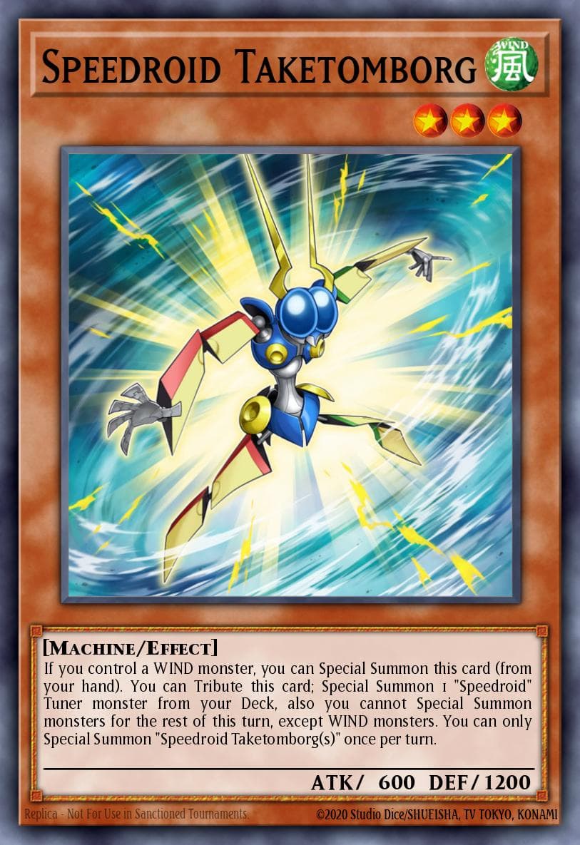 Speedroid Taketomborg — Legendary Duelists: Synchro Storm Yu-Gi-Oh! card by Studio Dice/SHUEISHA, TV TOKYO, KONAMI