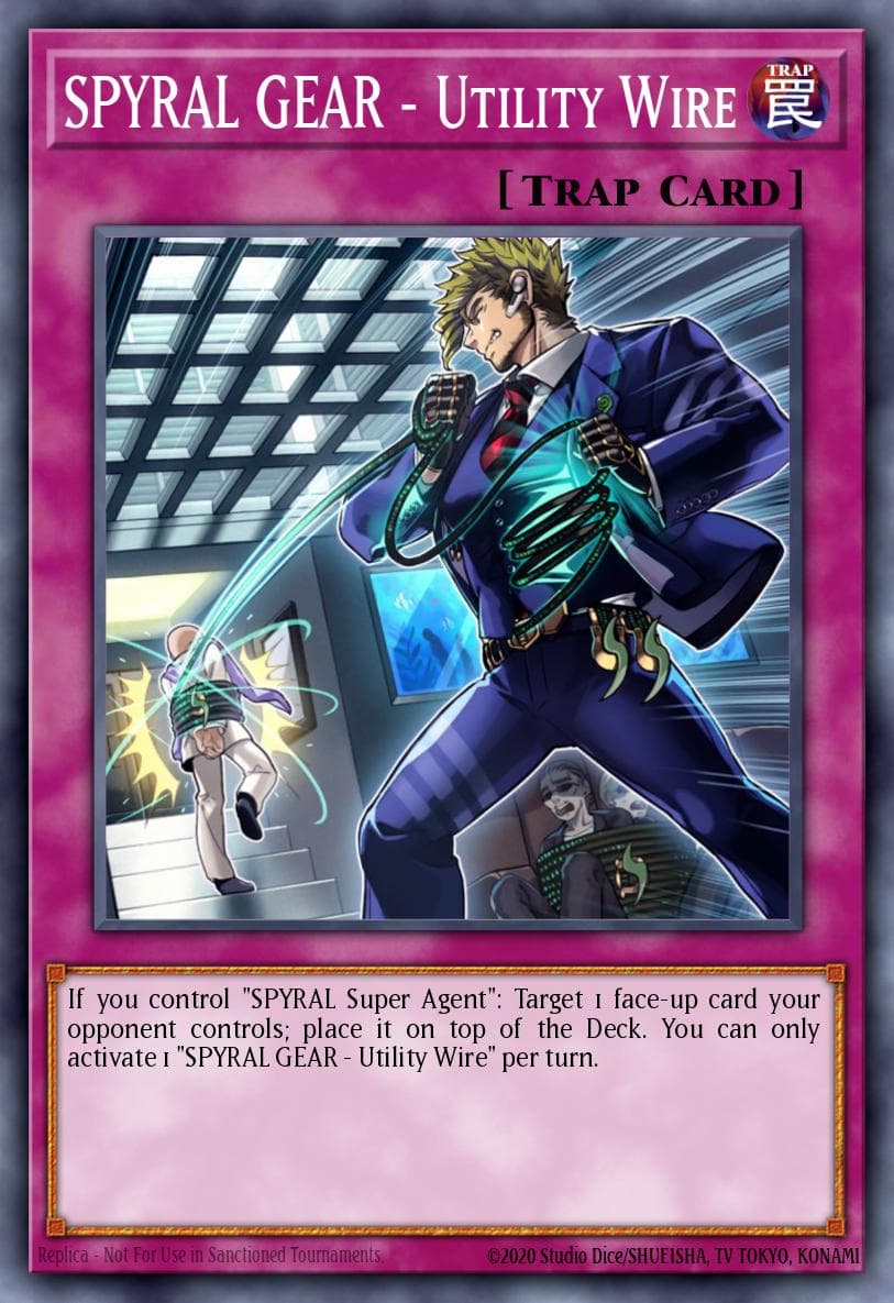 SPYRAL GEAR - Utility Wire — Raging Tempest Yu-Gi-Oh! card by KAZUKI TAKAHASHI