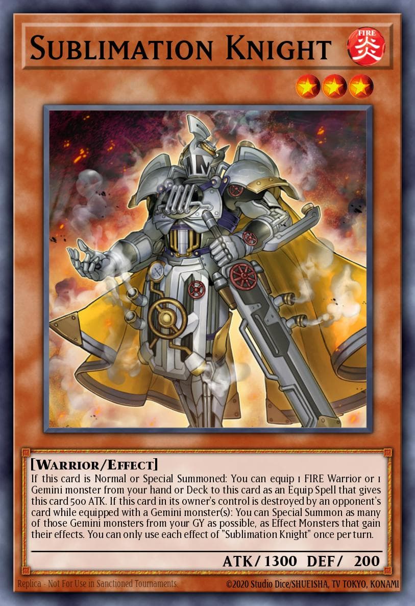 Sublimation Knight — Toon Chaos Yu-Gi-Oh! card by TOCH-EN013