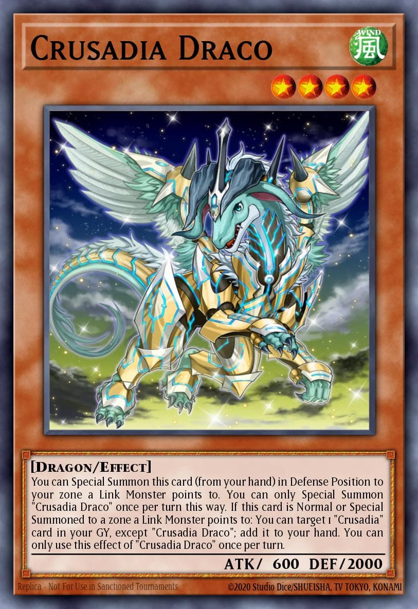 Crusadia Draco — 2019 Gold Sarcophagus Tin Mega Pack Yu-Gi-Oh! card by KAZUKI TAKAHASHI
