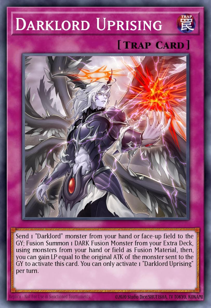 Darklord Uprising — Rise of the Duelist Yu-Gi-Oh! card by Studio Dice/SHUEISHA, TV TOKYO, KONAMI