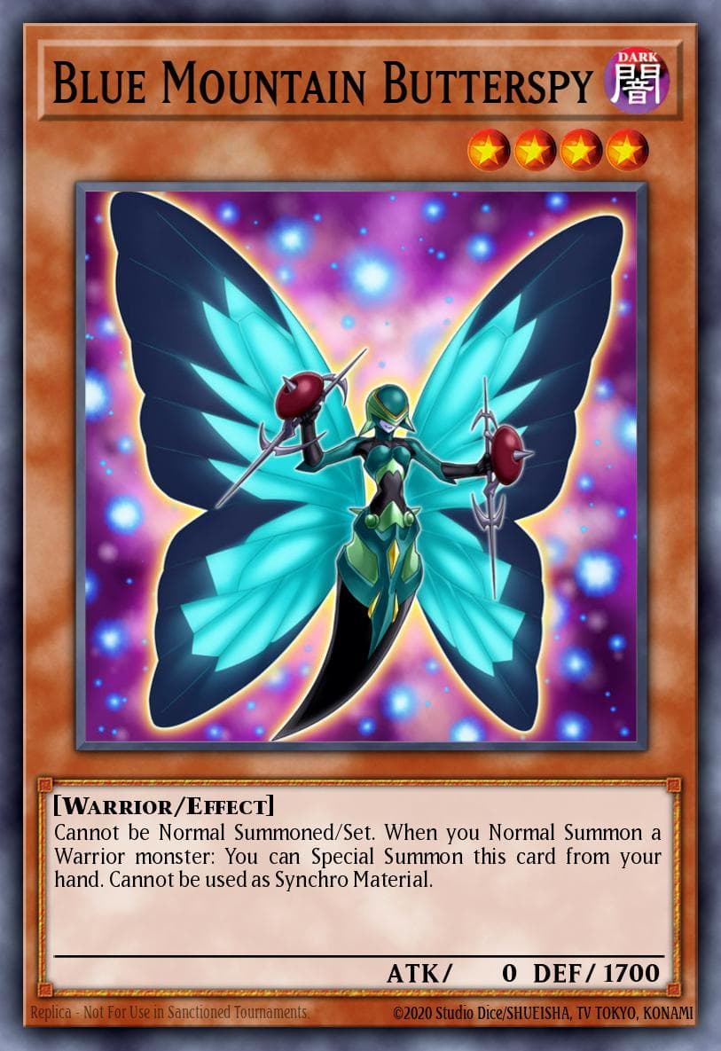 Blue Mountain Butterspy — Yu-Gi-Oh! card