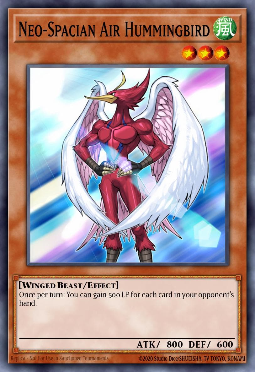 Neo-Spacian Air Hummingbird — Strike of Neos Yu-Gi-Oh! card by KAZUKI TAKAHASHI