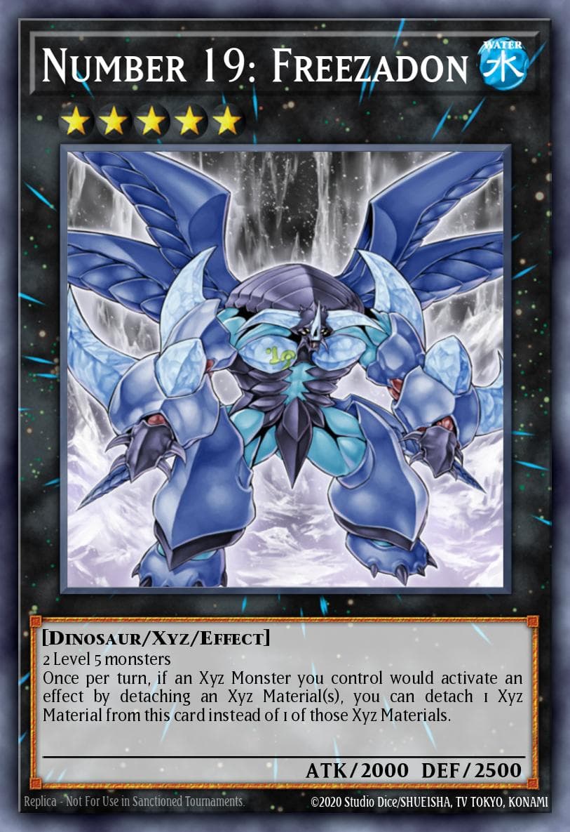 Number 19: Freezadon — Yu-Gi-Oh! card
